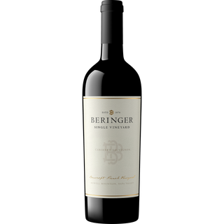 Beringer Single Vineyard Bancroft Ranch Cabernet Sauvignon wine bottle on a white background