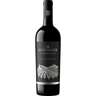 Beringer Knights Valley Cabernet Sauvignon wine bottle on a white background