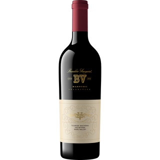 Bottle of BV Maestro Reserve wine on a white background