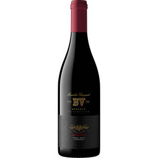 Wine bottle with a visible brand label on a white background