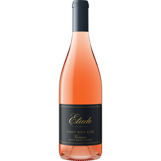 Bottle of Etude Pinot Noir Rosé wine on a white background