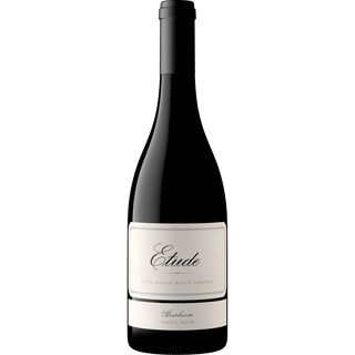 A bottle of Heirloom Pinot Noir on a white background