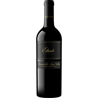 Wine bottle labeled 'Etude' on a white background