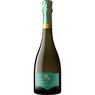 Bottle of Gabbiano Prosecco on a white background