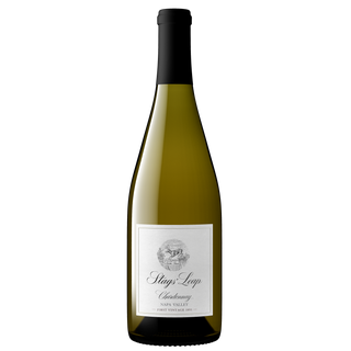 Wine bottle with a white label on a white background